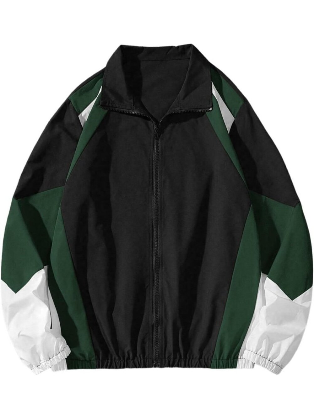 Men's Color Block Varsity Jacket | Zipper Windbreaker Coat | Stylish Outerwear